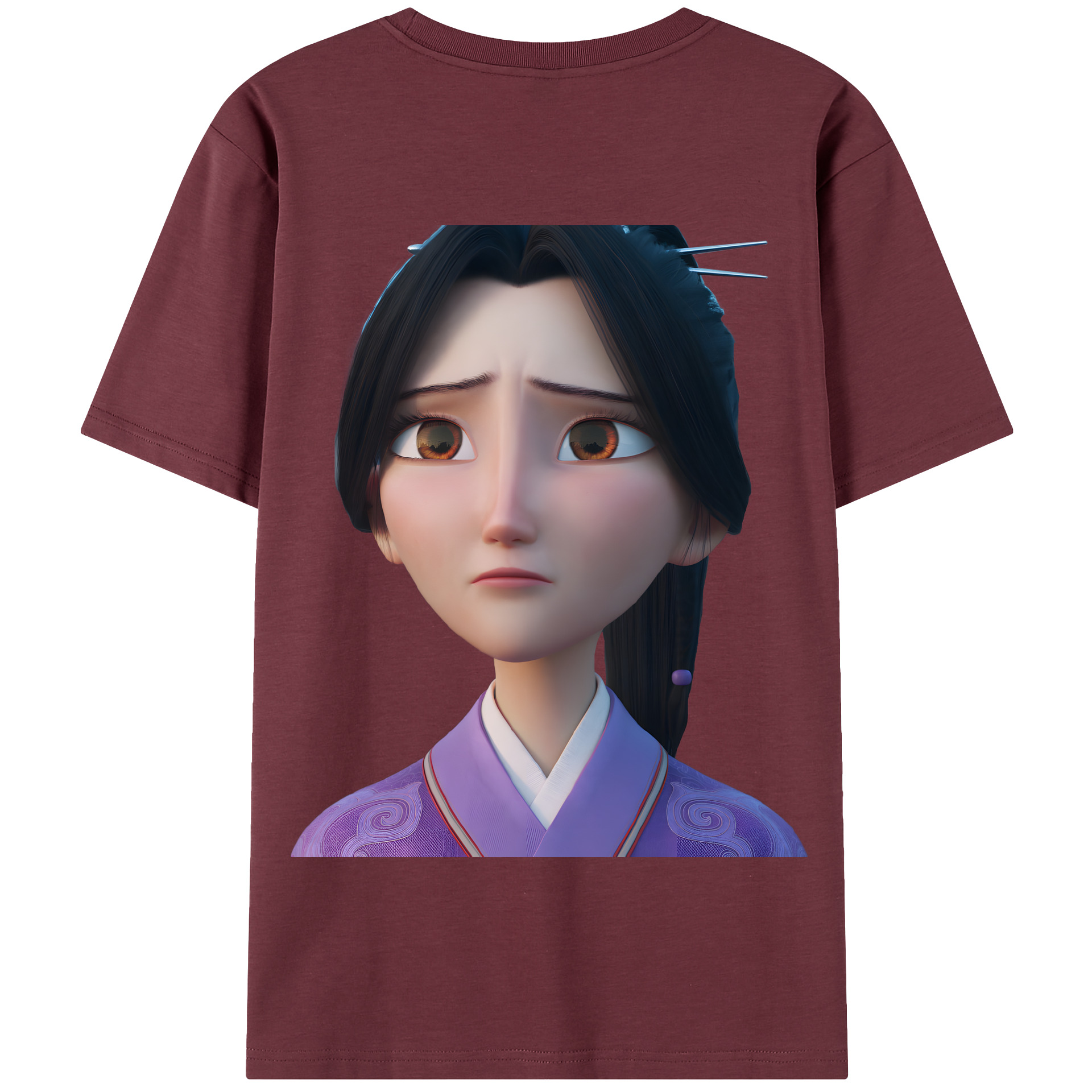 （画像用） Ne Zha 2 ナタ 魔童の大暴れ 綿100％半袖Tシャツ（背面プリント）